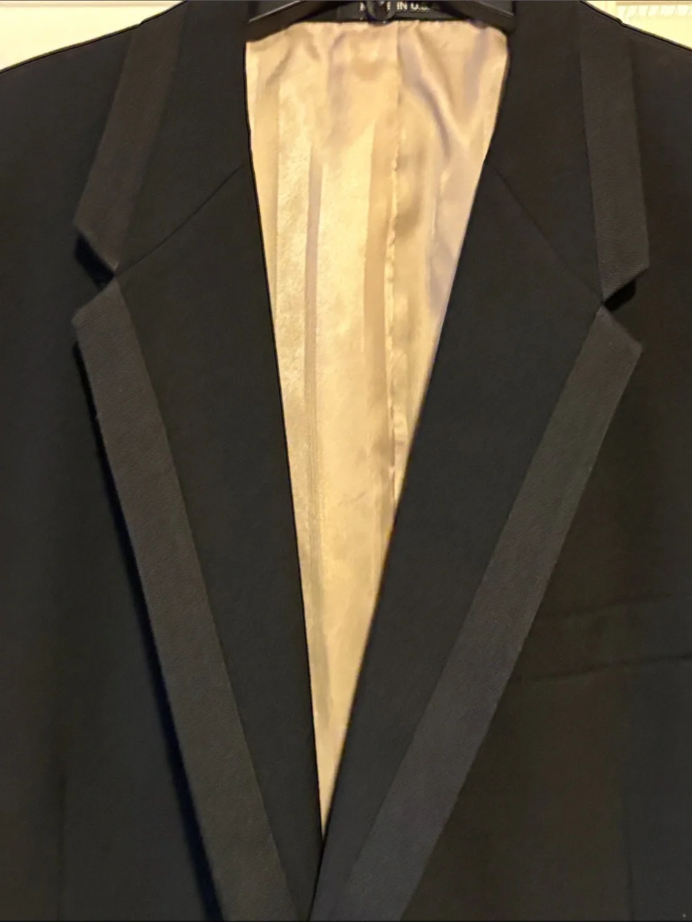 Chaps Ralph Lauren Black Tuxedo Jacket with Satin Trim